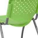Flash Furniture RUT-F01A-GN-GG Stacking Chair w/ Green Plastic Back & Seat - Metal Frame, Titanium thumbnail 8