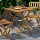 Flash Furniture THB-T6060-NAT-GG 23 1/2" Folding Table w/ Slatted Top - Acacia Wood thumbnail 3