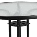 Flash Furniture TLH-070-2-GG 31 1/2" Round Patio Table w/ Glass Top - Metal Base, Black thumbnail 3