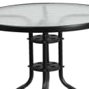 Flash Furniture TLH-072RD-017CBK4-GG 31 1/2" Round Patio Table & (4) Arm Chair Set - Glass Top, Black Metal Base thumbnail 7