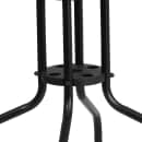 Flash Furniture TLH-073R-BK-GG 28" Square Patio Table w/ Glass Top & Black Rattan Edge - Metal Base, Black thumbnail 5