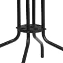 Flash Furniture TLH-073R-GY-GG 28" Square Patio Table w/ Glass Top & Gray Rattan Edge - Metal Base, Black thumbnail 5