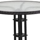 Flash Furniture TLH-087RD-037BK2-GG 28" Round Patio Table & (2) Black Rattan Arm Chair Set - Glass Top, Black Metal Base thumbnail 7