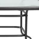Flash Furniture TLH-089-GG Rectangular Patio Table w/ Glass Top & Umbrella Hole - Metal Base, Black thumbnail 8
