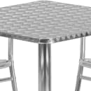 Flash Furniture TLH-ALUM-28SQ-017BCHR4-GG 27 1/2" Square Patio Table & (4) Arm Chair Set - Stainless Steel Top, Aluminum Base thumbnail 5