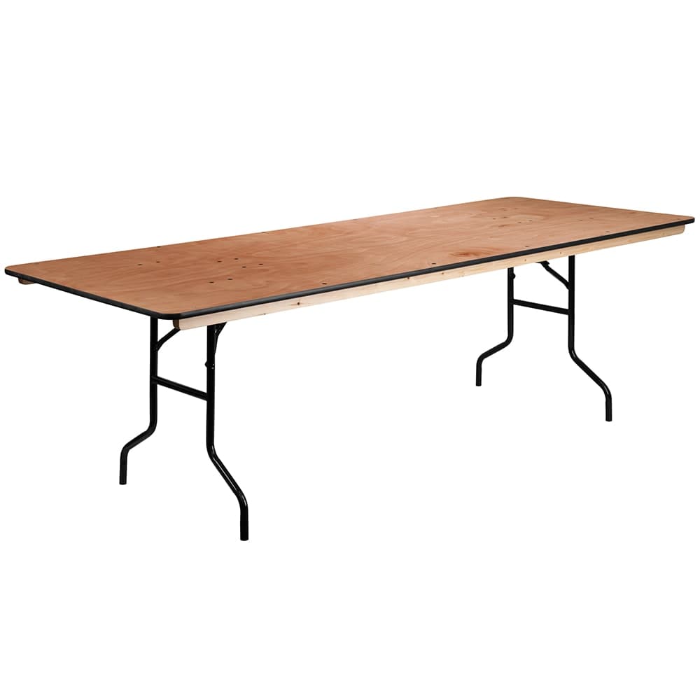 Flash Furniture XA-3696-P-GG Rectangular Folding Banquet Table w/ Hardwood Top - 96"W x 36"D x 30"H