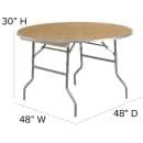 Flash Furniture XA-48-BIRCH-M-GG 48" Round Folding Banquet Table w/ Birchwood Top, 30"H thumbnail 2