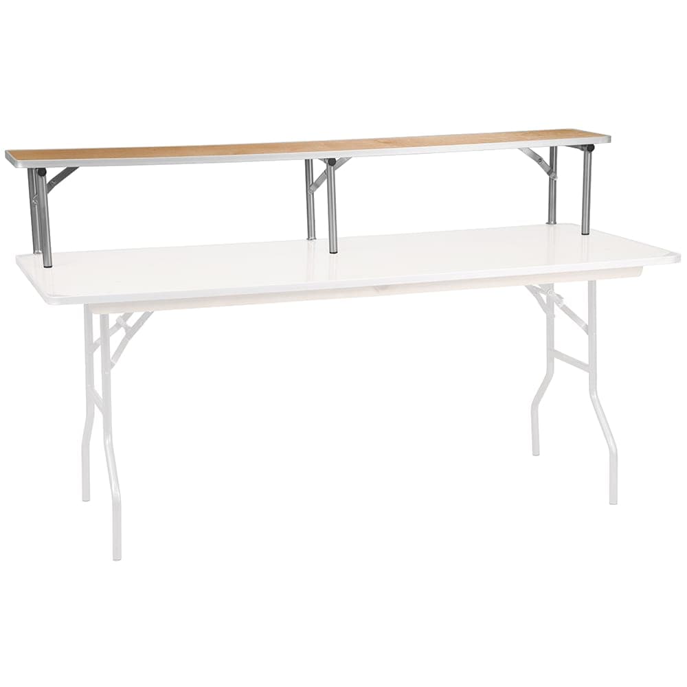 Flash Furniture XA-72-RS-GG Folding Bar Top Riser w/ Birchwood Surface - 72"W x 12"D x 12"H