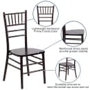 Flash Furniture XS-WALNUT-GG Chiavari Chair - Acacia Wood, Walnut thumbnail 6