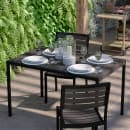 Flash Furniture XU-DG-UH3048-GY-GG Rectangular Outdoor Dining Table w/ Umbrella Holder - Steel, Gray thumbnail 3