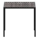Flash Furniture XU-DG-UH8100-GY-GG Rectangular Outdoor Dining Table w/ Umbrella Holder - Steel, Gray thumbnail 2