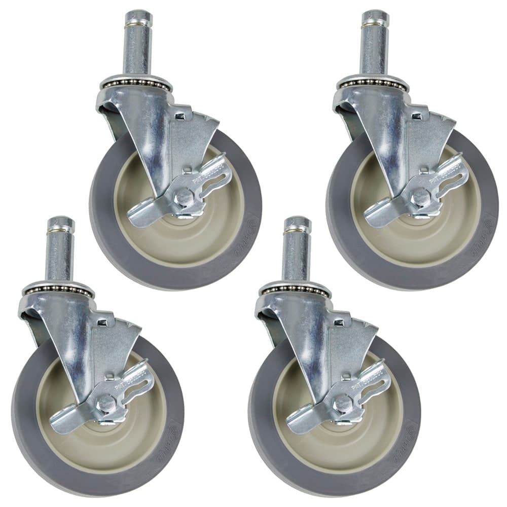 StoreIt 5" Stem Caster Set w/ Brakes (SI-CS-5-NM)