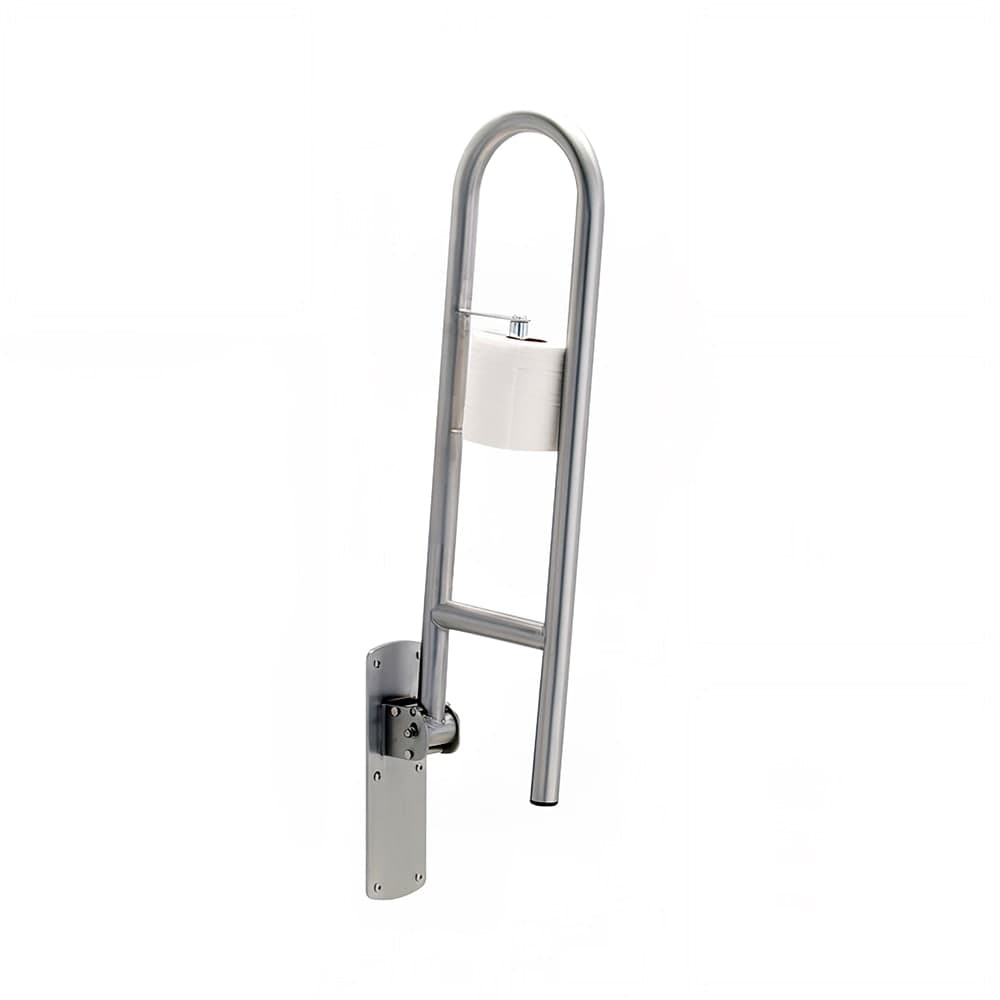 Gamco 125-SWING-UP-PH 29 15/16" Swing Up Grab Bar w/ Tissue Holder, Satin Finish Stainless Steel