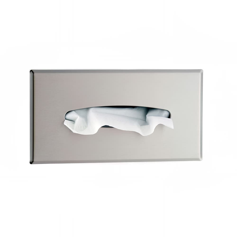 Gamco 355 Recessed Cabinet Facial 300 Tissue Dispenser - Stainless Steel, Satin Finish