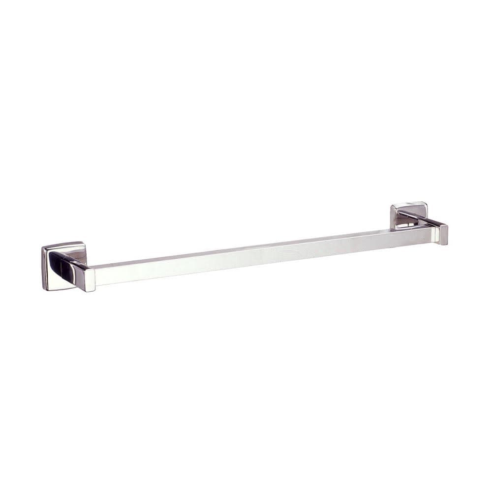 Gamco 751X24 24" Towel Bar - Square, Bright Polished Die-Cast Virgin Zinc