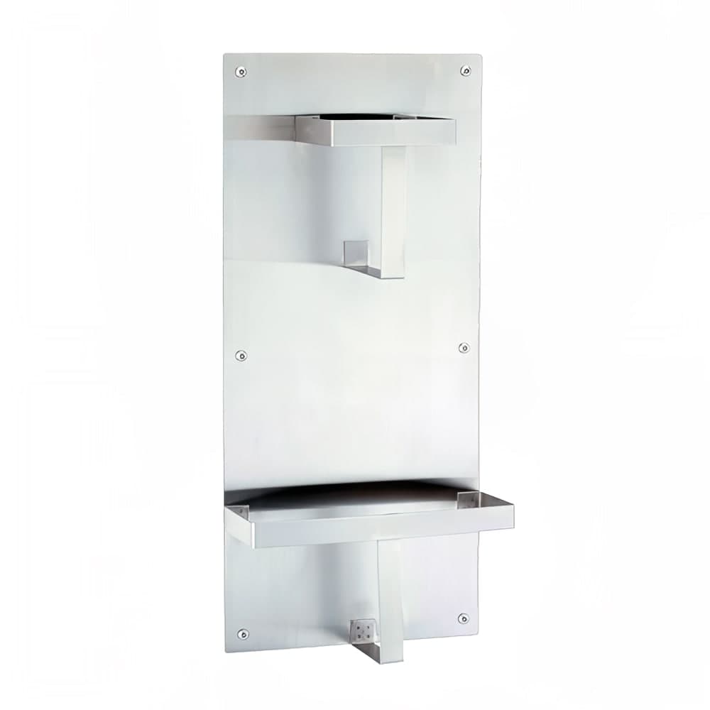 Gamco BP-1 Surface Mounted Bed Pan Rack - Stainless Steel, Satin Finish