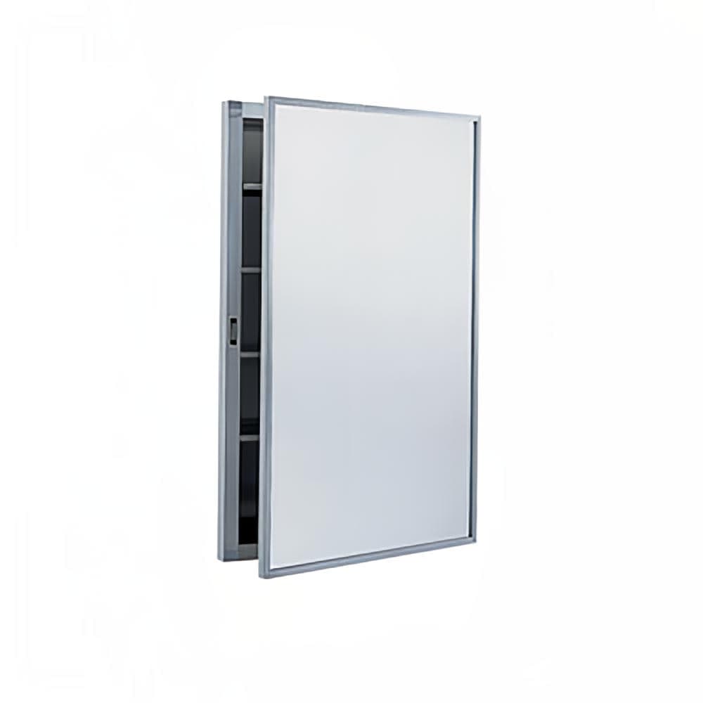 Gamco G-397 Recessed Medicine Cabinet w/ Mirror & (3) Adjustable Shelves, Steel, White