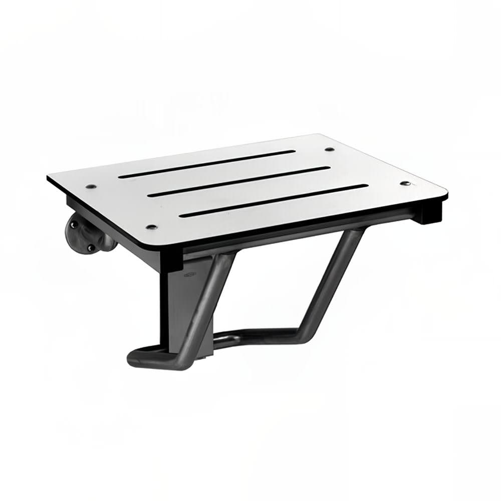 Gamco G-5191 Folding Shower Seat - Stainless Steel, Ivory