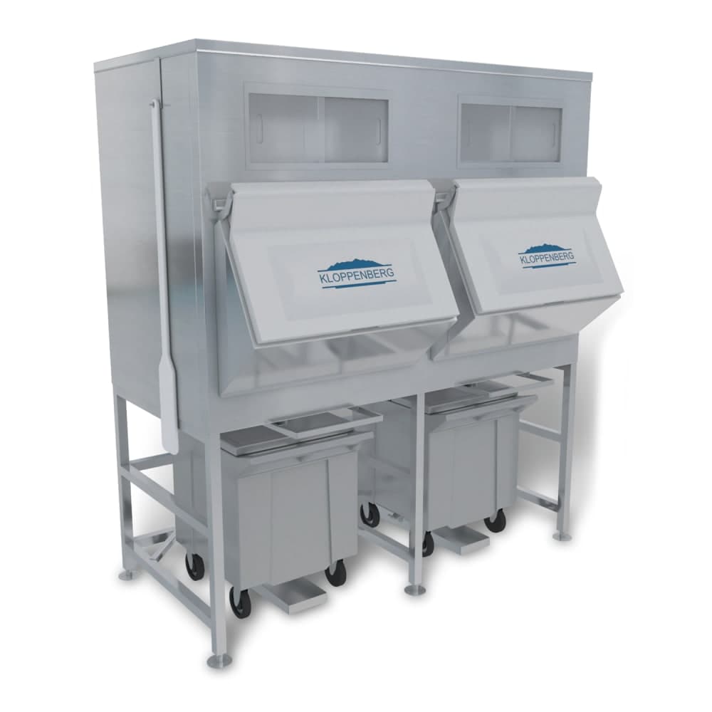 Kloppenberg Center Mounted Ice Bagging & Dispensing System w/ 2639 lb Bin (IFS2500-250)