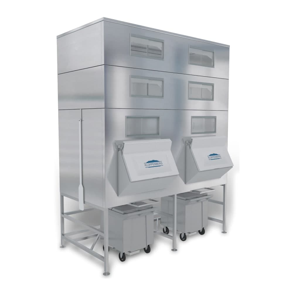Kloppenberg Center Mounted Ice Bagging & Dispensing System w/ 6522 lb Bin (IFS4800-250)