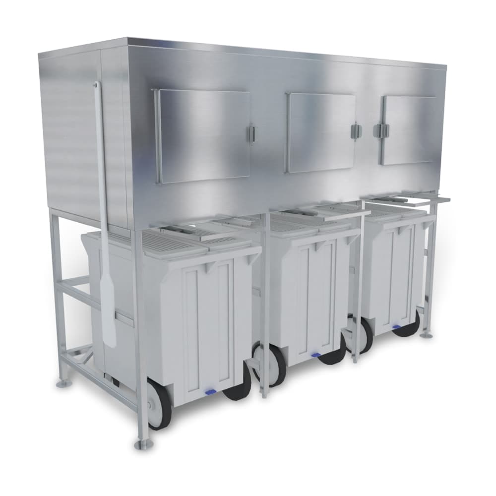 Kloppenberg Shuttle Plus Storage® Center Mounted Ice Bagging & Dispensing System w/ 2000 lb Bin (SPS-3)