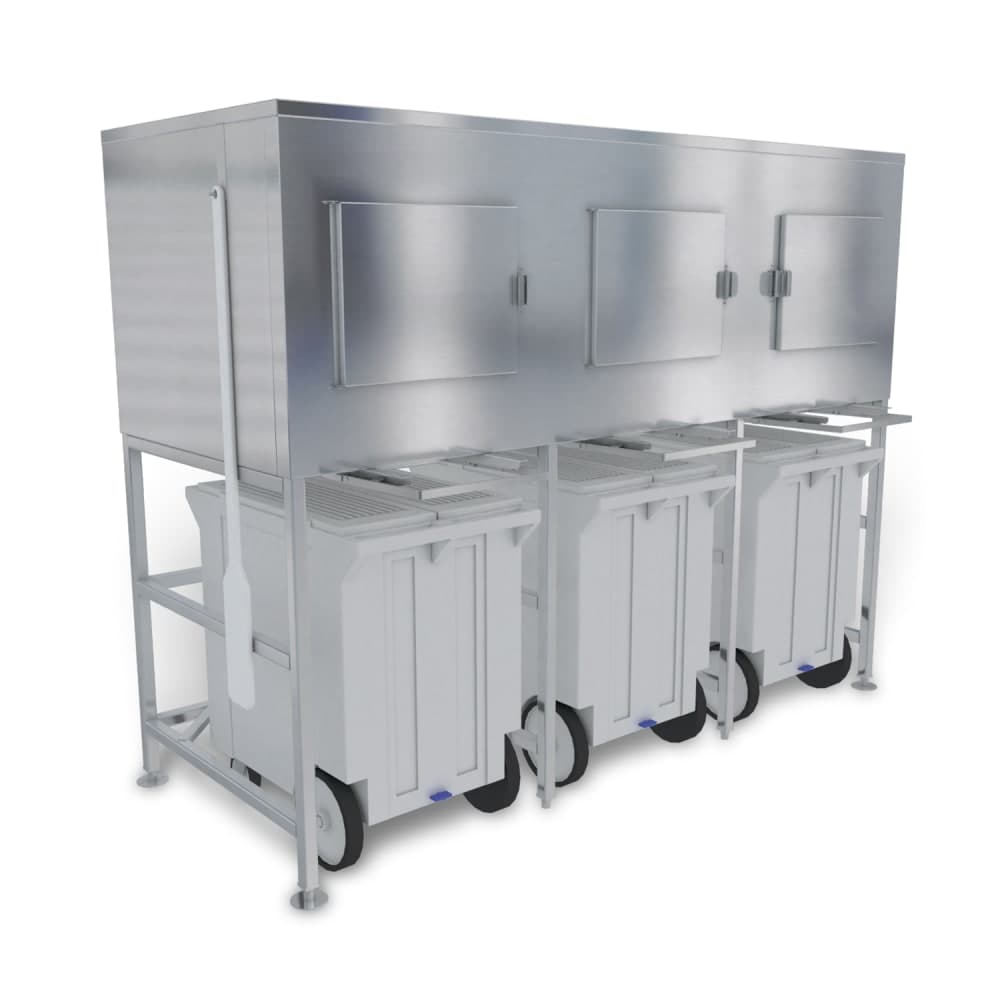 Kloppenberg Shuttle Plus Storage® Center Mounted Ice Bagging & Dispensing System w/ 2400 lb Bin (SPS-3-G)