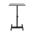 National Public Seating EDTC Mobile Student Desk w/ Adjustable Height - Black Steel Frame, Gray thumbnail 3