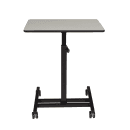 National Public Seating EDTC Mobile Student Desk w/ Adjustable Height - Black Steel Frame, Gray thumbnail 5
