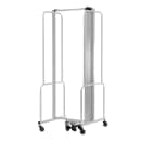 National Public Seating RDG6-7CA 164"L Portable Room Divider w/ (7) Clear Acrylic Panels & Gray Frame - 6'H thumbnail 4
