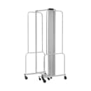 National Public Seating RDG6-7CA 164"L Portable Room Divider w/ (7) Clear Acrylic Panels & Gray Frame - 6'H thumbnail 5