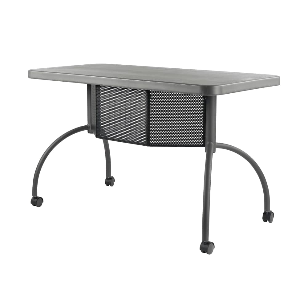 National Public Seating TWPD Teacher's Desk - 48"W x 24"D x 30"H, Steel, Charcoal Slate