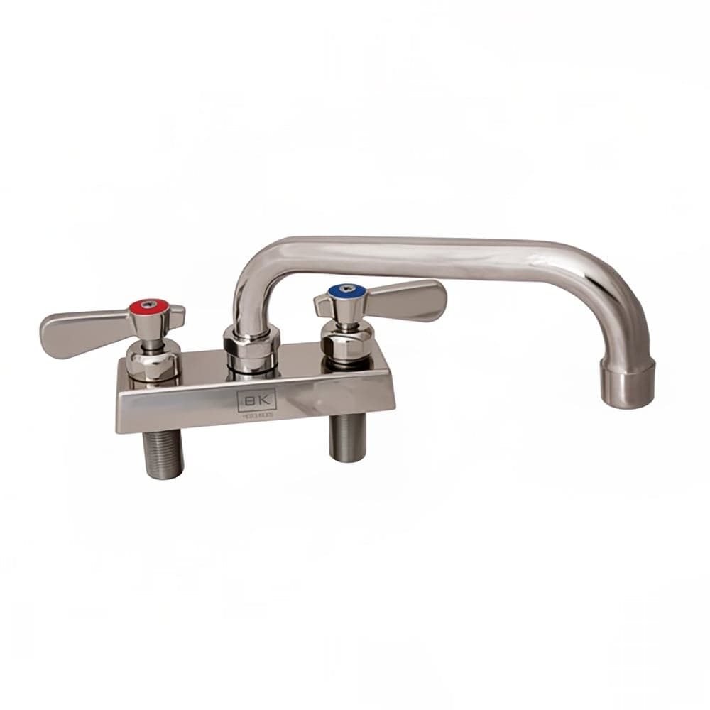 BK Resources EVO-4DM-14 Deck Mount Faucet w/ 14" Swing Spout & 4" Centers