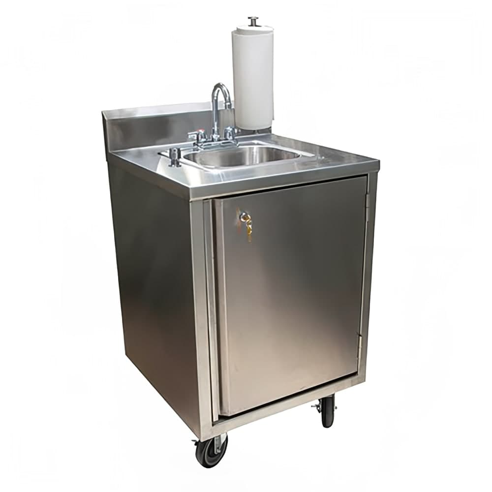 BK Resources MHS-2424-C-BKD 34"H Portable Hand Sink w/ 5"D Bowl, Cold Water
