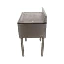 BK Resources UB4-21-DB12 Underbar Drainboard w/ Drain - 12"W x 21 1/4"D x 32 1/2"H, Stainless Steel Legs thumbnail 2