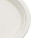 Fineline Oval Disposable Plate - 10 1/4" x 7 3/4", Baggase, White (43OP107) thumbnail 3
