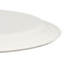 Fineline Oval Disposable Plate - 10 1/4" x 7 3/4", Baggase, White (43OP107) thumbnail 5