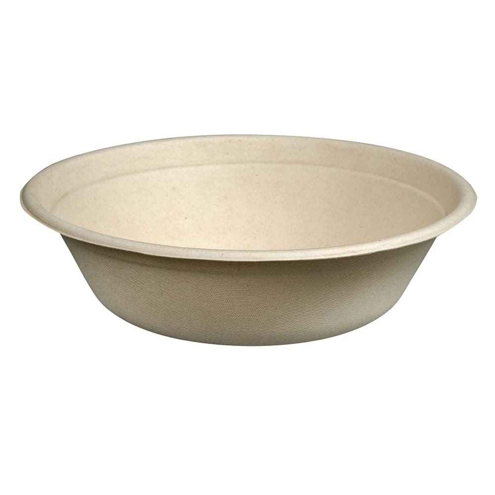 Fineline 32 oz Disposable Bowl - Bagasse, Tan (43RB32)
