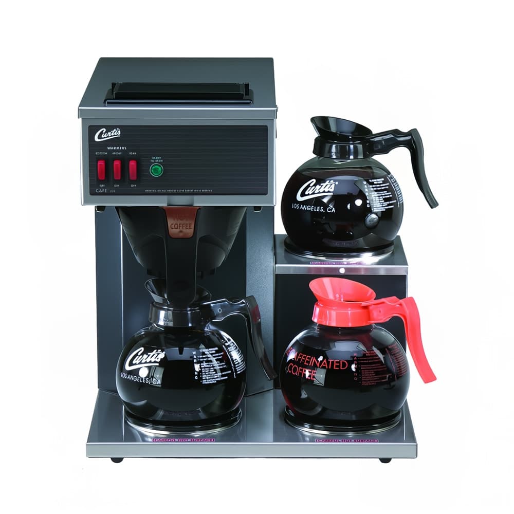 Curtis CAFE3DB10A000 Airpot Pour Over Coffee Brewer w/ (2) Lower & (1) Upper Warmer, 1 9/10 L Capacity, Manual Fill, 120v
