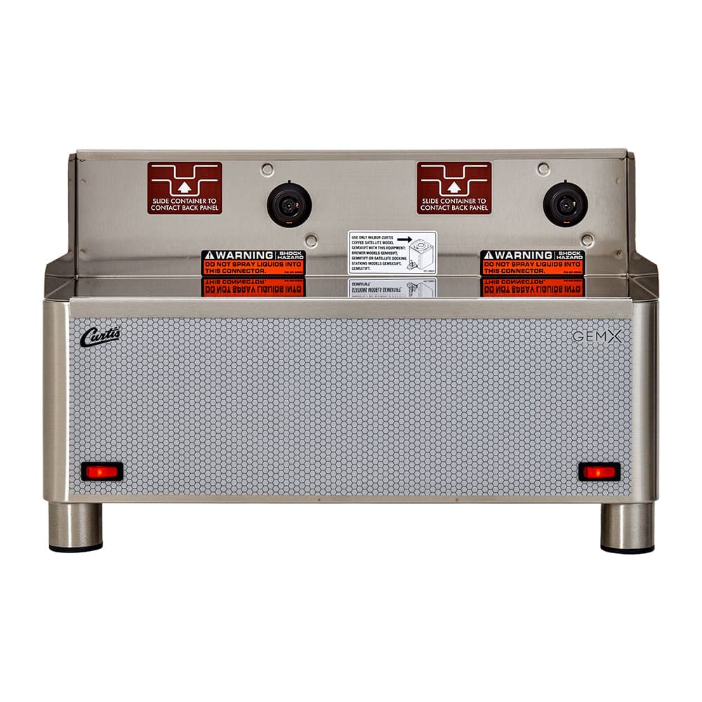 Curtis GEM5XTIFT Gemini® Twin Satellite Coffee Warmer Stand - Stainless, 120v