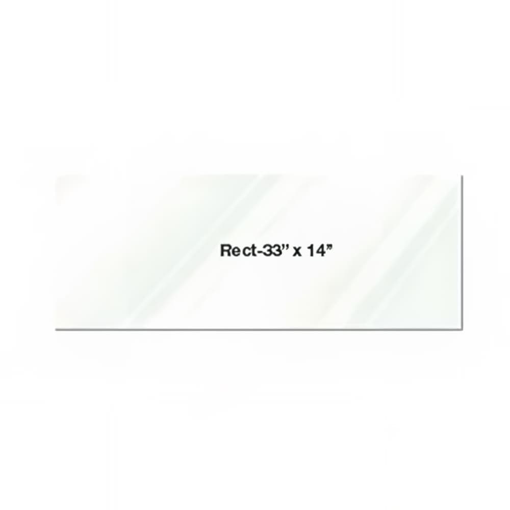 Eastern Tabletop 0514G Rectangular Riser Shelf - 33"L x 14"W, Glass, Clear