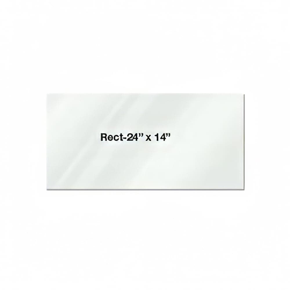 Eastern Tabletop 052414G Rectangular Riser Shelf - 24"L x 14"W, Glass, Clear