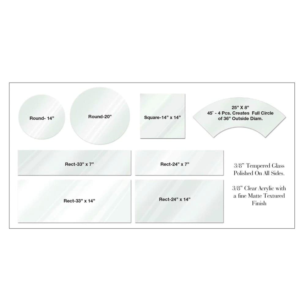 Eastern Tabletop 05249G Rectangular Riser Shelf - 24"L x 9"W, Glass, Clear