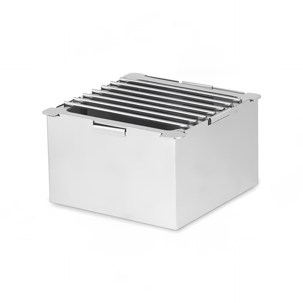 Eastern Tabletop 1541 8" Square Lexus Riser w/ Sterno Holder - 5"H, Stainless Steel