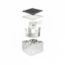 Eastern Tabletop 1741 8" Square Lexus Riser w/ Sterno Holder - 5"H, Stainless Steel thumbnail 2