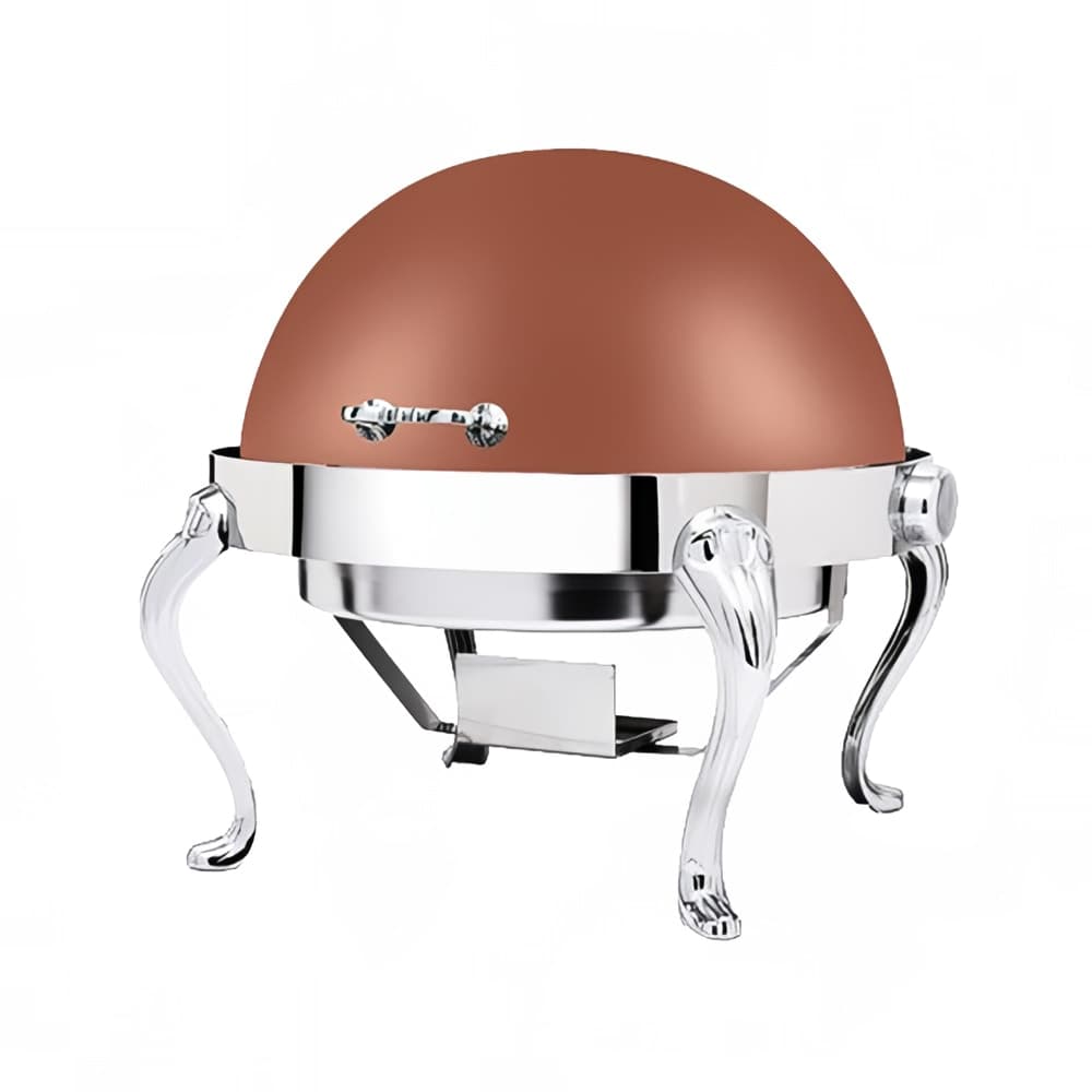 Eastern Tabletop 3118QACP 8 qt Round Chafer w/ Roll Top Cover, Stainless Steel, Copper