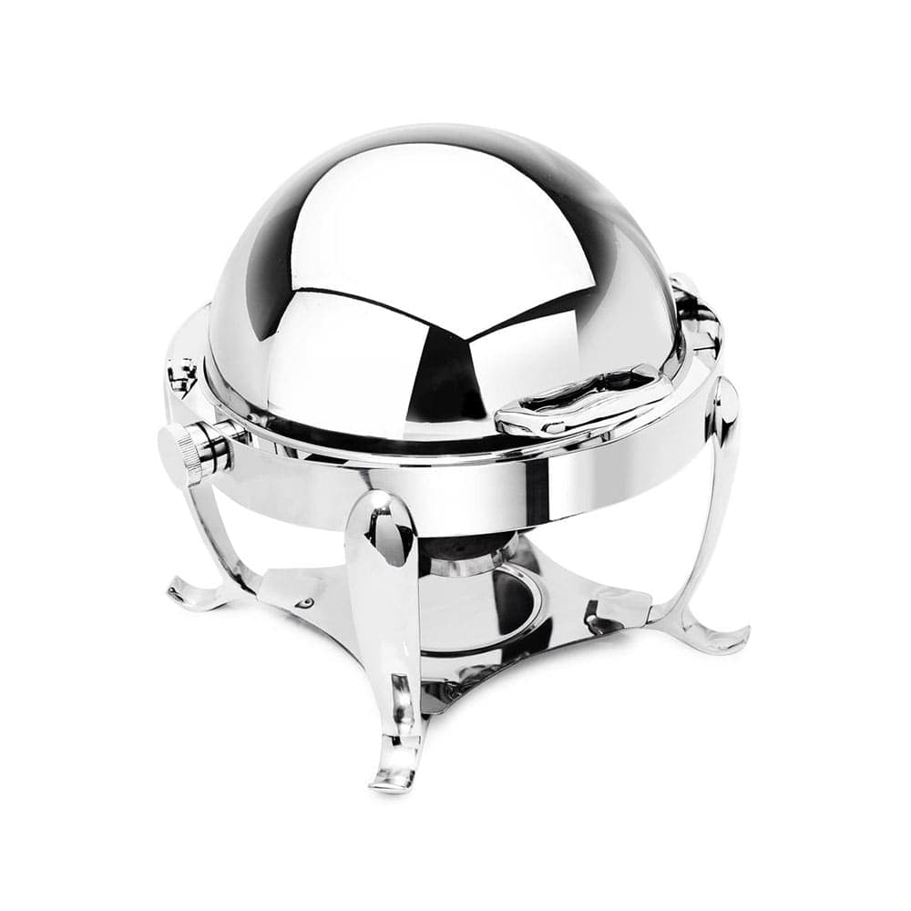 Eastern Tabletop 3119 4 qt Round Chafer w/ Roll Top Cover, Stainless Steel
