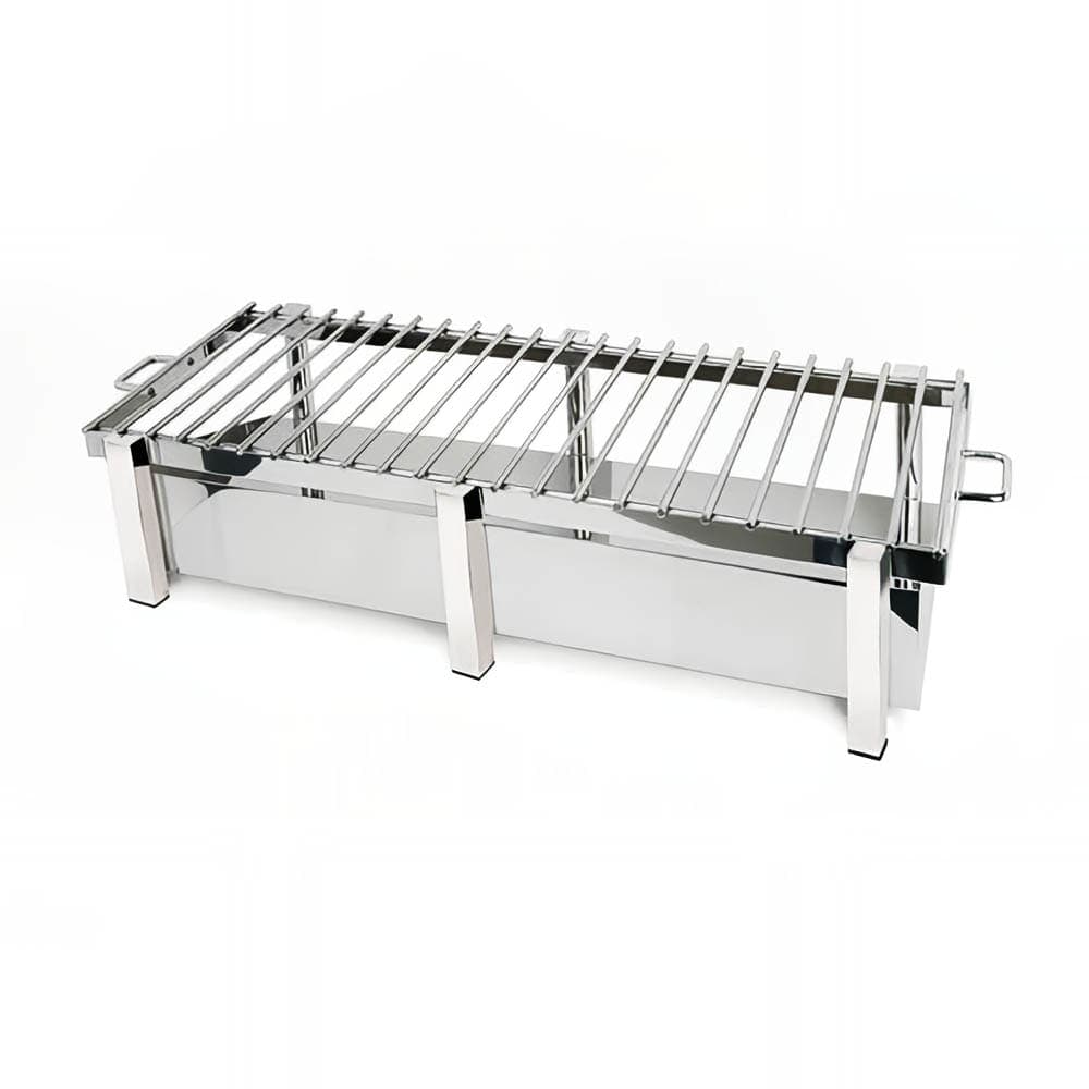 Eastern Tabletop 3255G Rectangular Grill Stand - 41 1/2"L x 11 1/2"W x 10"H, Stainless Steel