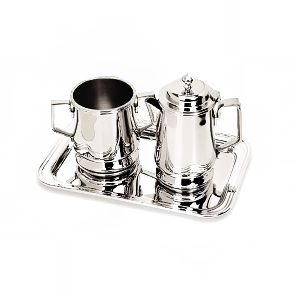 Eastern Tabletop 5310B Rectangular Serving Tray - 9 1/2" x 6", Stainless Steel