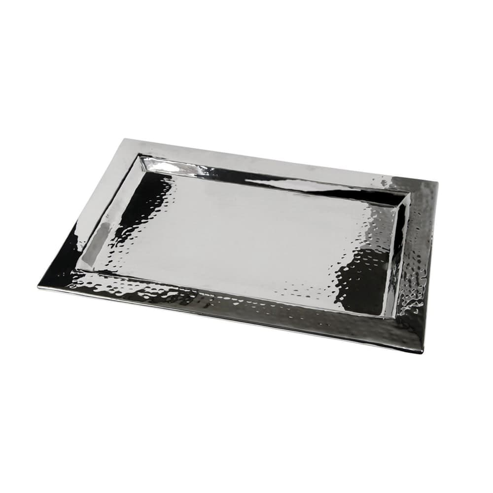 Eastern Tabletop 5493 Rectangular Serving Tray - 18" x 12", Stainless Steel