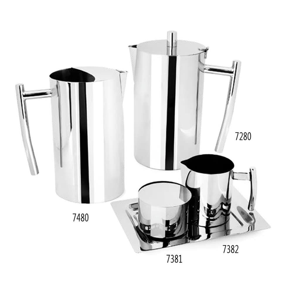 Eastern Tabletop 7381 Arc Collection Sugar Bowl w/ Lid, Stainless Steel